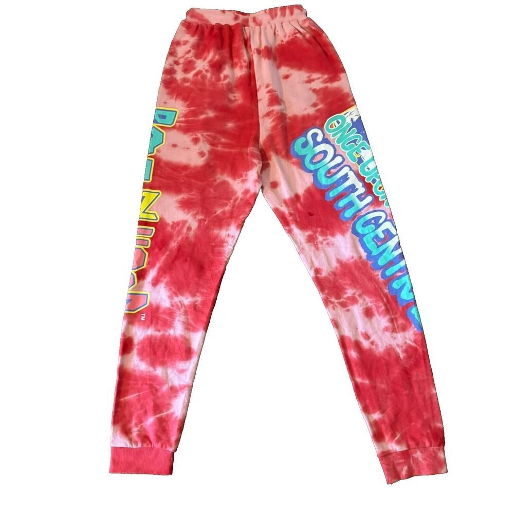 Boyz in the Hood Sweatpants Women XS Unisex Pink Graphic Retro Fleece Drawstring